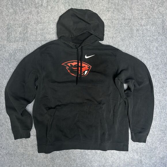 NEW Nike Oregon State Beavers Hoodie Sweatshirt Fleece Classic Logo Mens Large - Picture 1 of 4